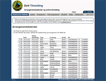 Tablet Screenshot of dch-tilmeld.dk